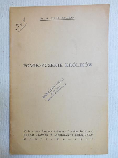Pomieszczenie królików, 1937 r.