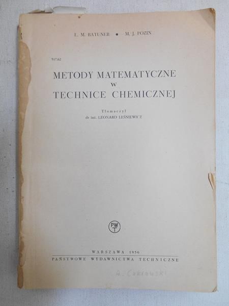 Batuner Ł.M. - Metody matematyczne w technice ceramicznej