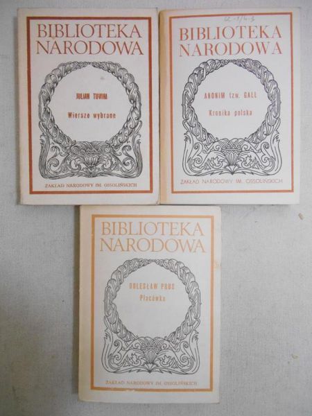 Biblioteka Narodowa, 3 książki