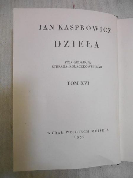 Dzieła, 1930 r.