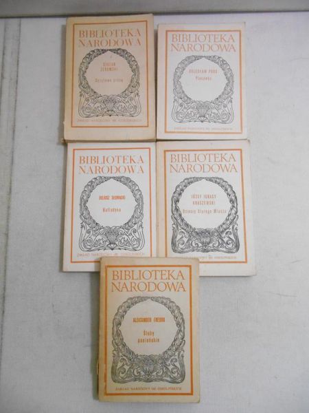 Biblioteka narodowa, Zestaw 5 książek