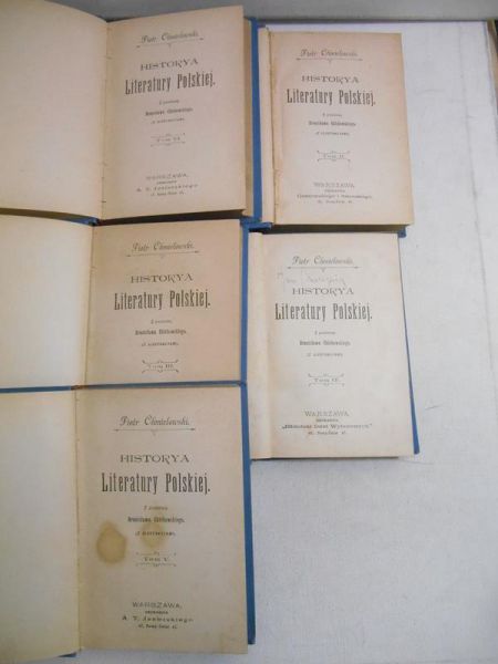 Chmielowski Piotr - Historya Literatury Polskiej, Tom II-VI, 1900 r.