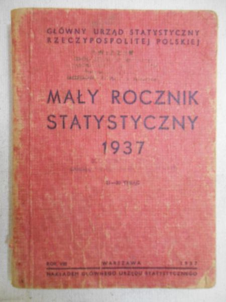 Mały rocznik statystyczny 1937, wyd. 1937 r.