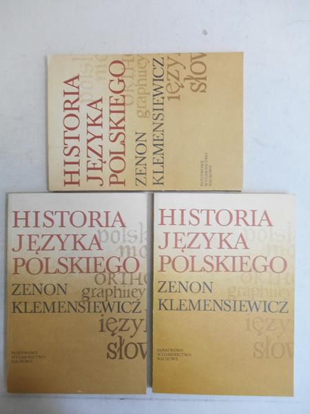 Historia języka polskiego, tomy I-III