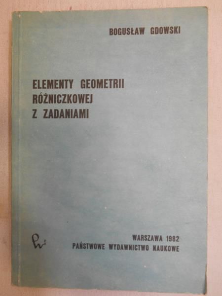 Elementy geometrii różniczkowej z zadaniami