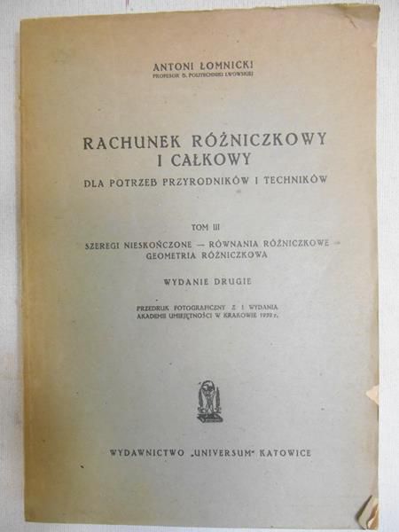 Rachunek różniczkowy i całkowy, tom III, 1947 r.