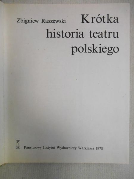 Krótka historia teatru polskiego