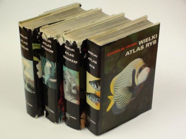 Novak, Stanek,  Hanzak, Frank -  Wielki atlas roślin, zwierząt, ptaków, ryb, 4 książki