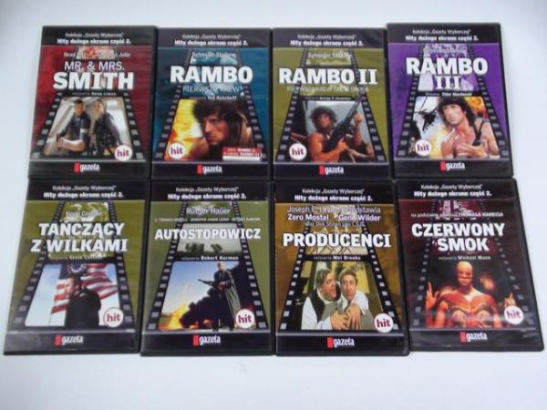Hity dużego ekranu część 2., 8 filmów DVD