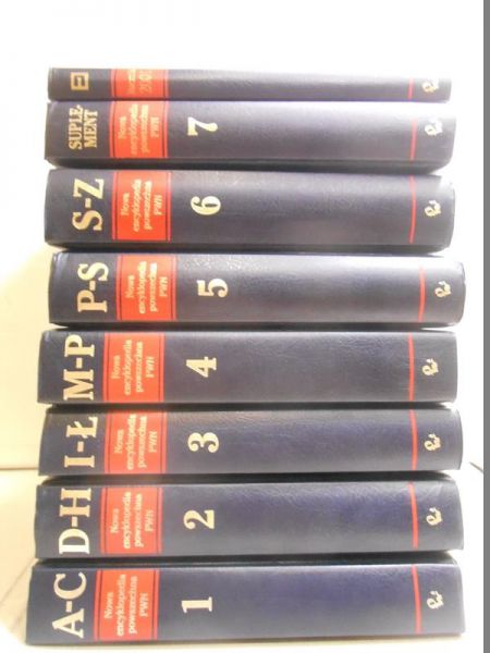 Nowa Encyklopedia Powszechna PWN, tom I-VII + Rocznik, komplet