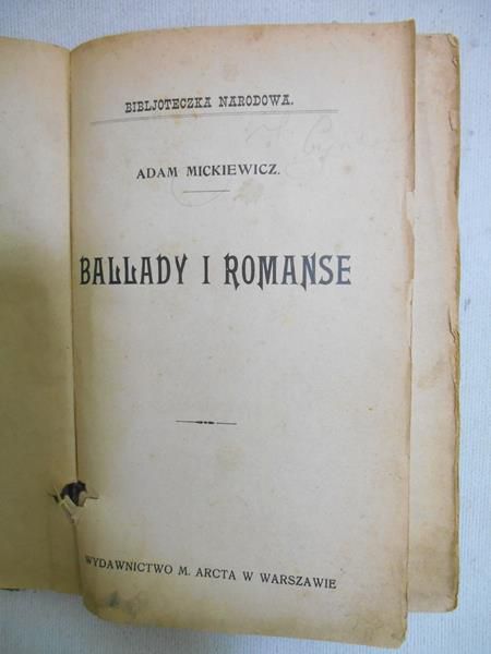 Mickiewicz Adam - Ballady i romanse, 1911 r.