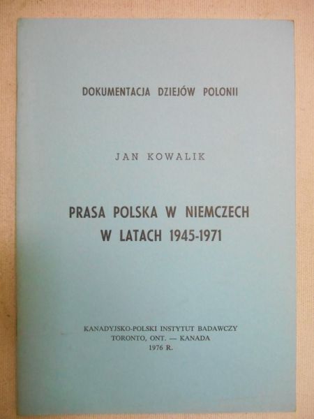 Prasa Polska w Niemczech w latach 1945-1971