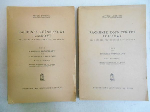 Rachunek różniczkowy i całkowy, t. I, cz. I-II, 1947 r.