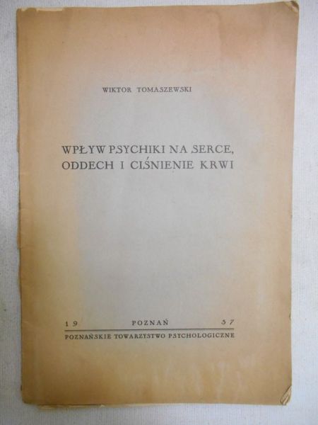 Wpływ psychiki na serce, oddech i ciśnienie krwi, 1937 r.