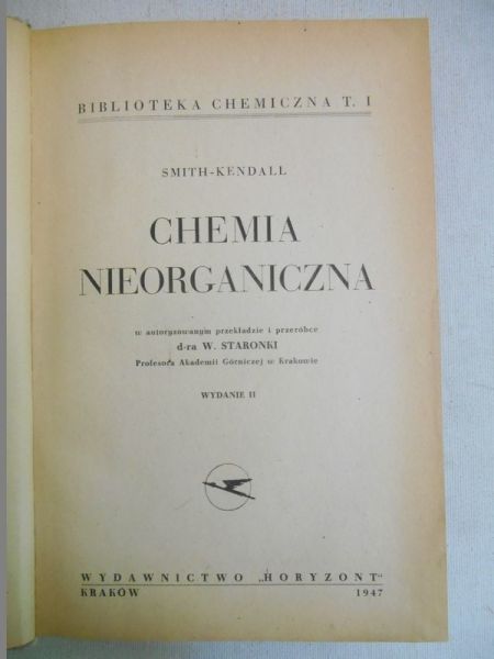 Chemia nieorganiczna, 1947 r.