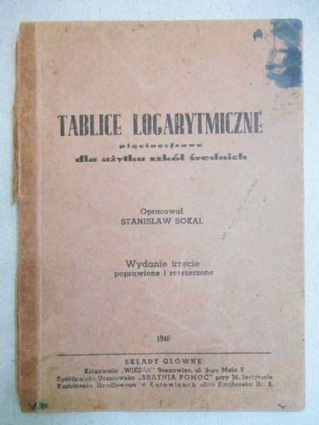 Tablice logarytmiczne, 1948 r.