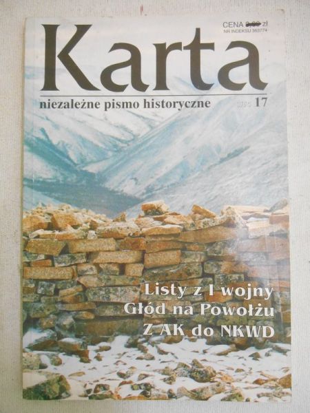 Gluza Zbigniew (red.)  - Karta. Listy z I wojny, Głód Na Powłożu, Z AK do NKWD