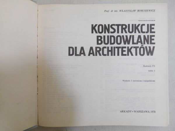 Borusiewicz Władysław - Konstrukcje budowlane dla architektów