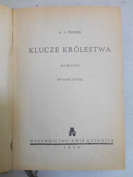 Cronin A.J. - Klucze królestwa, 1948 r.