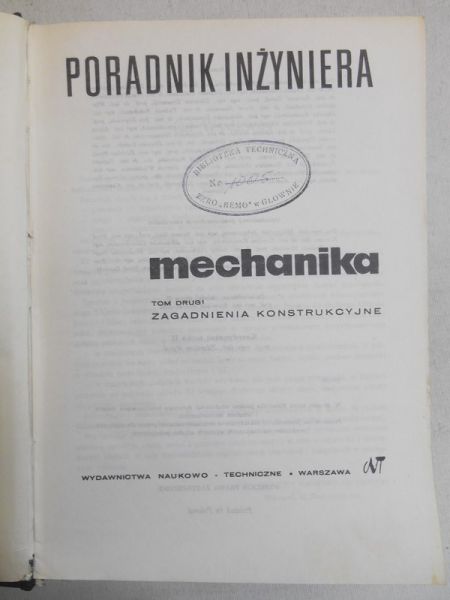 Poradnk nżynera: Mechanka, tom II