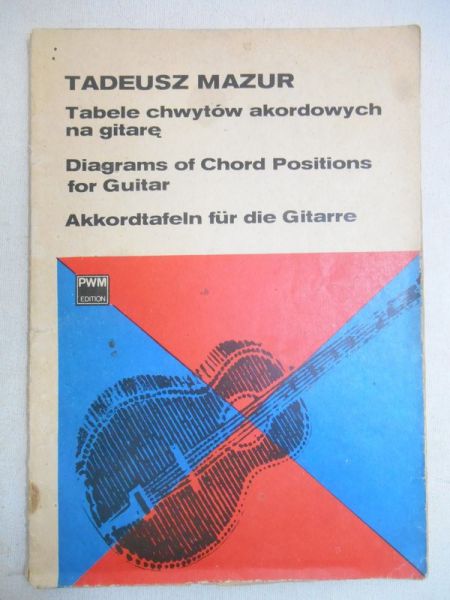 Mazur Tadeusz - Tabele chwytów akordowych na gitarę