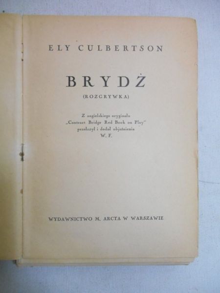 Culbertson Ely - Brydż, 1937 r.
