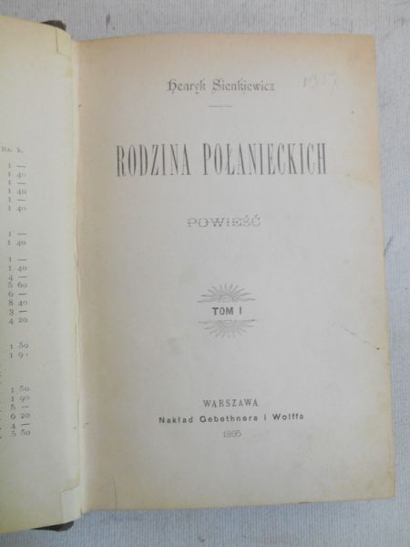 Rodzina Połanieckich, T. I, 1895 r.