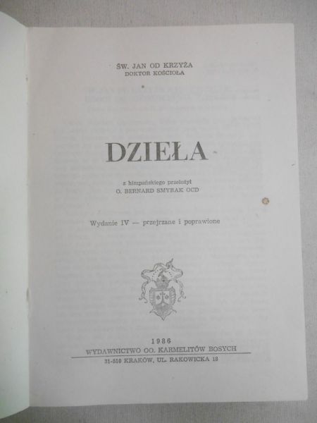 Święty Jan od Krzyża - Dzieła