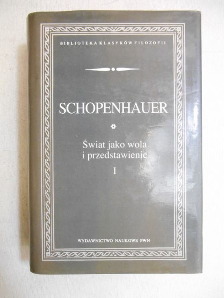 Świat jako wola i przedstawienie, T. I