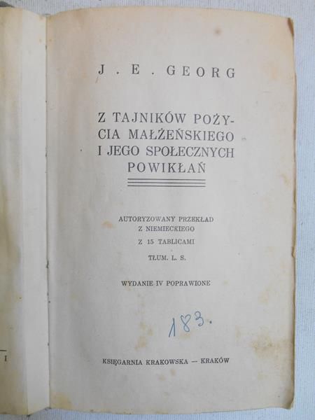 Z tajników pożycia małżeńskiego i jego społecznych powikłań, 1937 r.