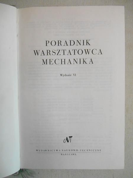 Poradnik warsztatowca mechanika