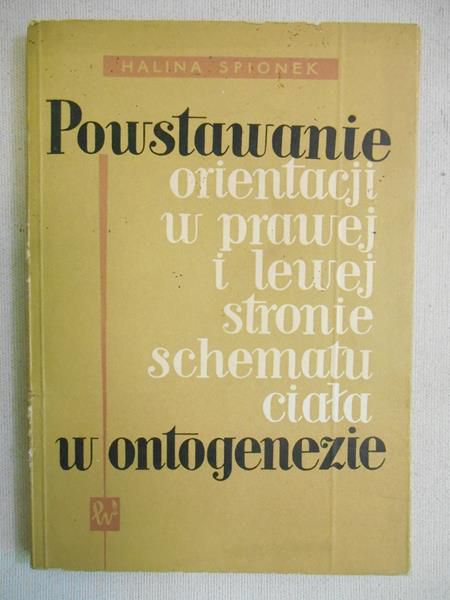 Powstawanie orientacji w prawej i lewej stronie schematu ciała w ontogenezie