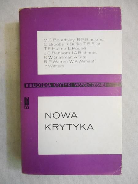 (wybór) Nowa krytyka. Antologia