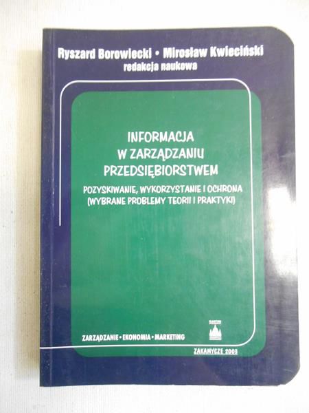 Informacja w zarządzaniu przedsiębiorstwem