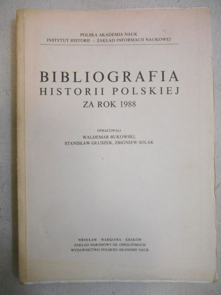 Bibliografia historii polskiej za rok 1988
