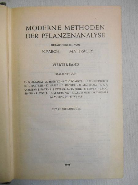 Paech K. - Moderne methoden der pflanzenanalyse