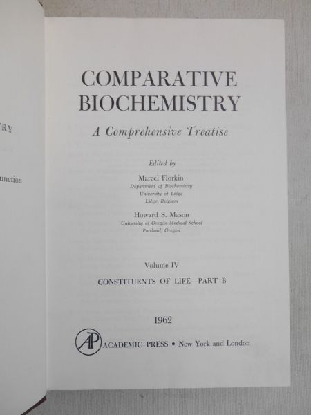 Comparative biochemistry, vol. IV