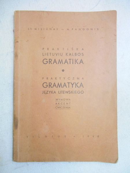 Praktyczna gramatyka języka litewskiego, 1940 r.