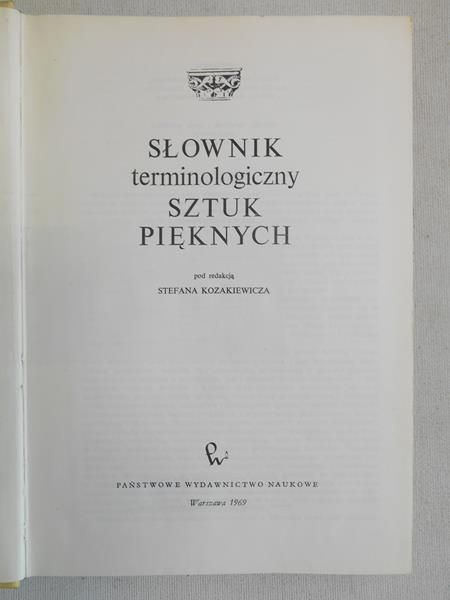 Słownik terminologiczny sztuk pięknych