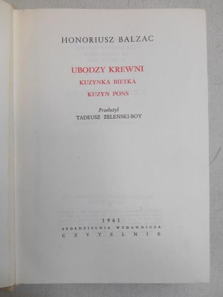 Balzac  - Komedia ludzka XV
