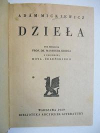 Mickiewicz Adam - Pan Tadeusz, 1929 r.