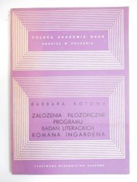 Założenia filozoficzne programu badań literackich romana ingardena