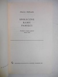 Społeczne ramy pamięci