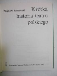 Krótka historia teatru polskiego