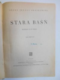 Kraszewski Józef Ignacy - Stara baśń, 1948 r.