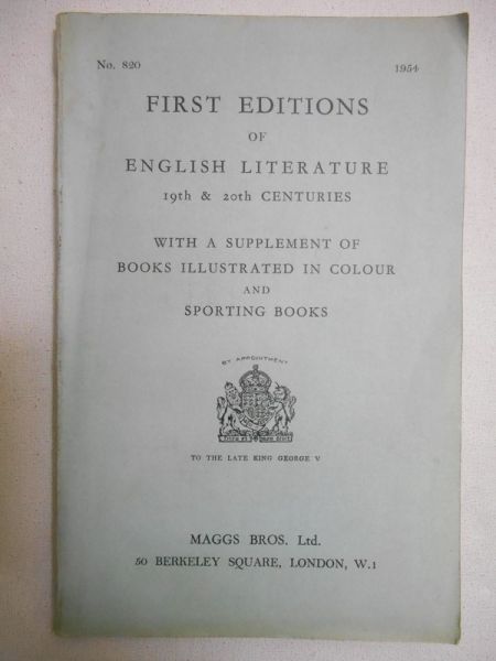 First Editions of Eglish Literature 19th & 20th centuries