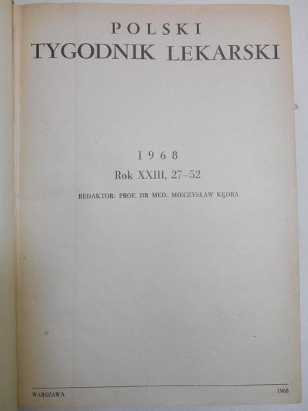 Polski Tygodnik Lekarski, XXIII