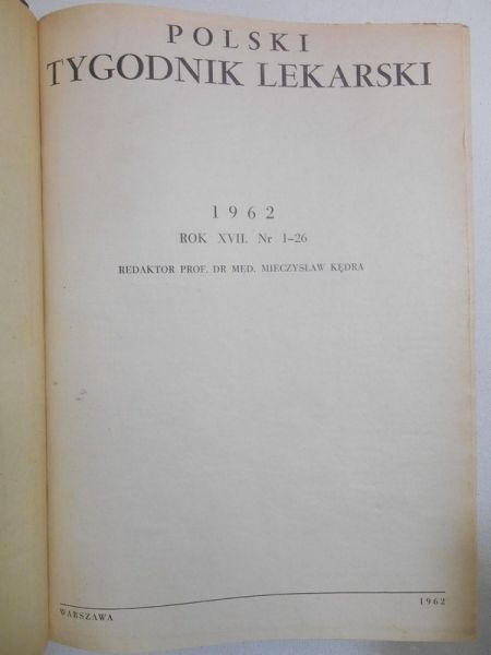 Polski Tygodnik Lekarski, XVII,1-26