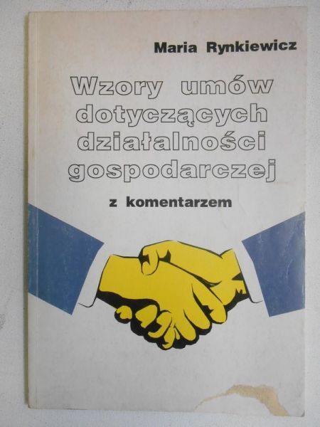 Wzory umów dotyczących działalności gospodarczej