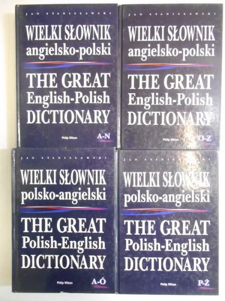 Wielki słownik polsko-angielski, angielsko-polski,  tom I-IV